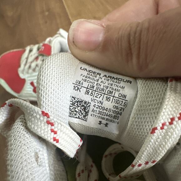 Under Armour Boys Leadoff Low RM Jr. Baseball Cleats Scarlet/White 10K - Picture 6 of 8